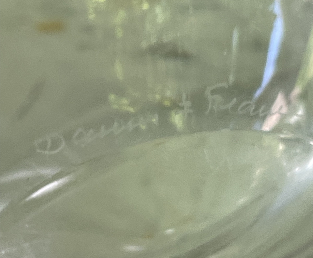 Daum Clear Crystal Pocket Tray 1950s-1960s Daum Cross Of Lorraine France  -photo-4