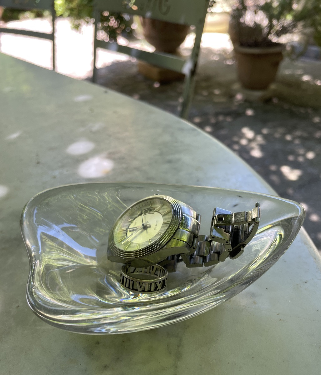 Daum Clear Crystal Pocket Tray 1950s-1960s Daum Cross Of Lorraine France  -photo-6