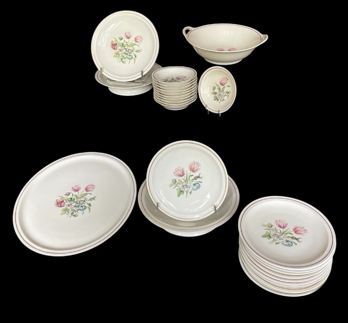 SERVICE DE TABLE THÉODORE HAVILAND DÉCOR DE SOLANGE PATRY-BIÉ 111 PIÈCES  PORCELAINE DE LIMOGES-photo-3