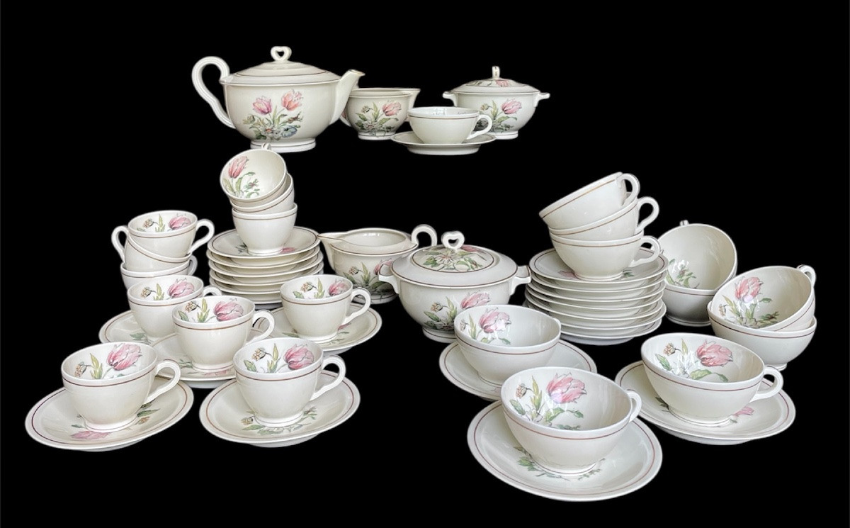 SERVICE DE TABLE THÉODORE HAVILAND DÉCOR DE SOLANGE PATRY-BIÉ 111 PIÈCES  PORCELAINE DE LIMOGES-photo-4