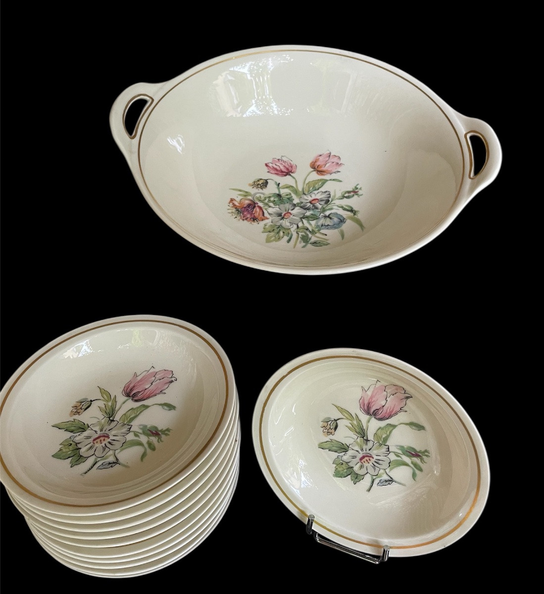 SERVICE DE TABLE THÉODORE HAVILAND DÉCOR DE SOLANGE PATRY-BIÉ 111 PIÈCES  PORCELAINE DE LIMOGES-photo-3