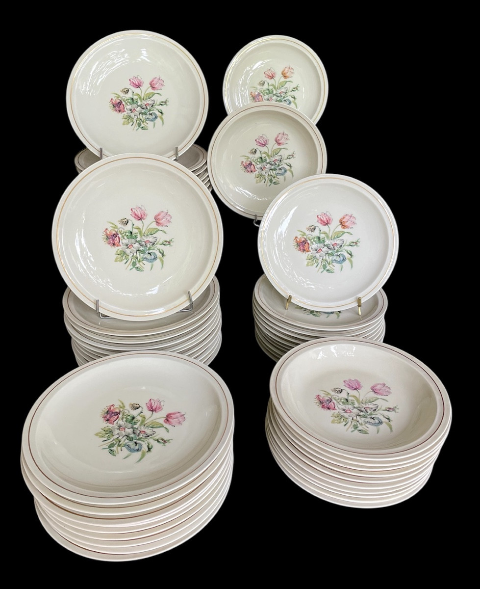 SERVICE DE TABLE THÉODORE HAVILAND DÉCOR DE SOLANGE PATRY-BIÉ 111 PIÈCES  PORCELAINE DE LIMOGES
