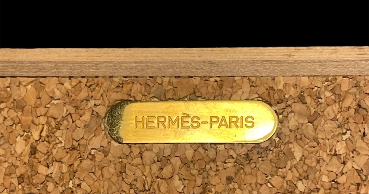 PLATEAU OCTOGONAL DE LA MAISON  HERMÈS EN ÉRABLE MOUCHETÉ  ART DÉCO  SURTOUT DE TABLE  -photo-2
