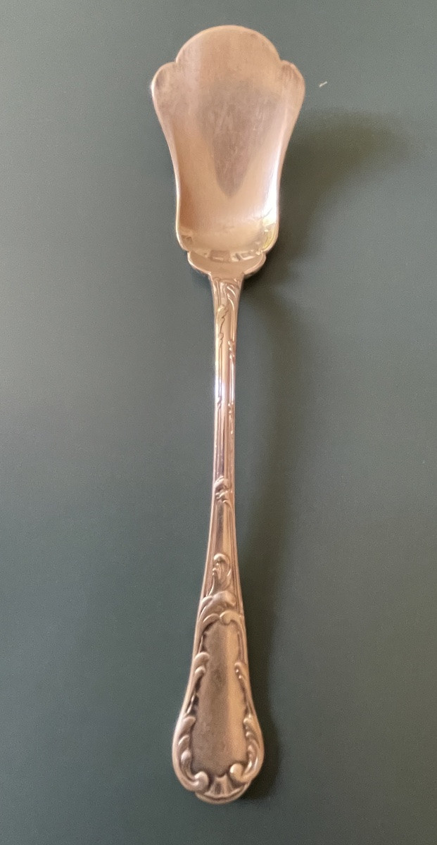 Christofle Silver-plated Appetizers Scoop Viscount Crown Noble Silverware -photo-2