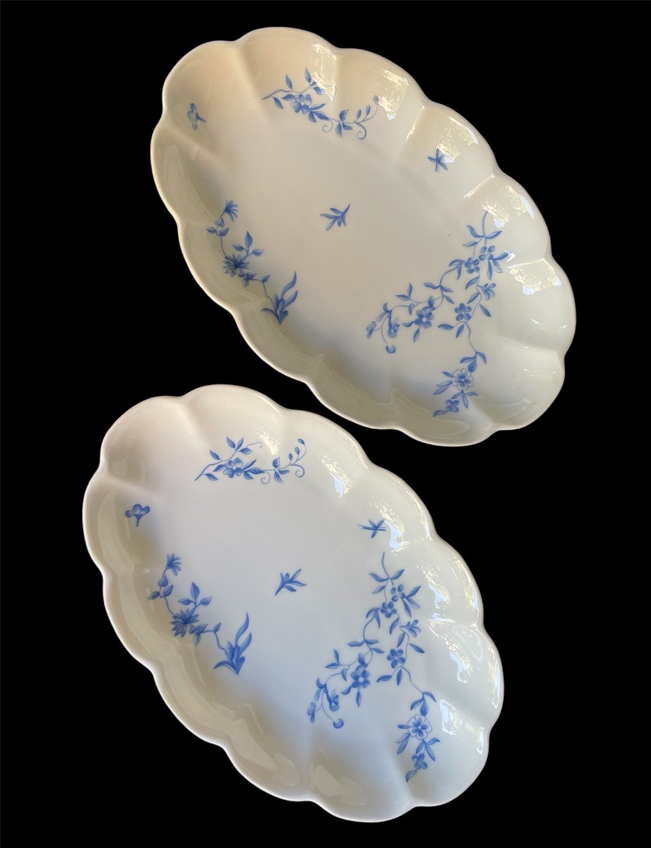 Haviland 23-piece Limoges Porcelain Table Set, Blue Foliage Model-photo-3
