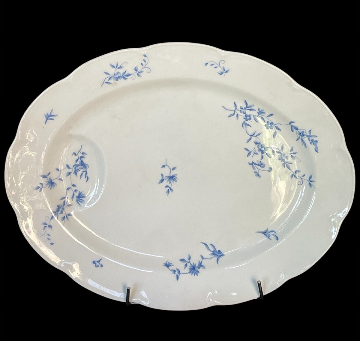 Haviland 23-piece Limoges Porcelain Table Set, Blue Foliage Model-photo-3