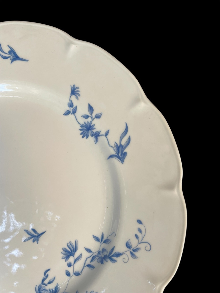 Haviland 23-piece Limoges Porcelain Table Set, Blue Foliage Model-photo-4