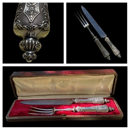 Napoleon III-filled Silver Cutlery By The Silversmith Victor Boivin Fils