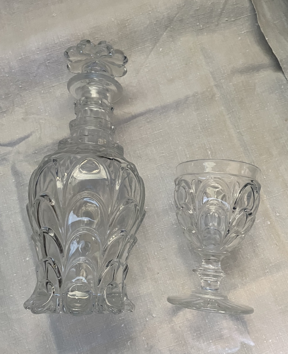 SERVICE DE NUIT EN CRISTAL DE BACCARAT LE CREUSOT  ÉPOQUE.CHARLES X -photo-3