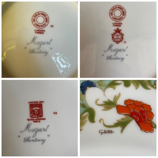 SERVICE DE TABLE HAVILAND MODÈLE CHANTOUNG FORME MOZART PORCELAINE DE LIMOGES  -photo-6