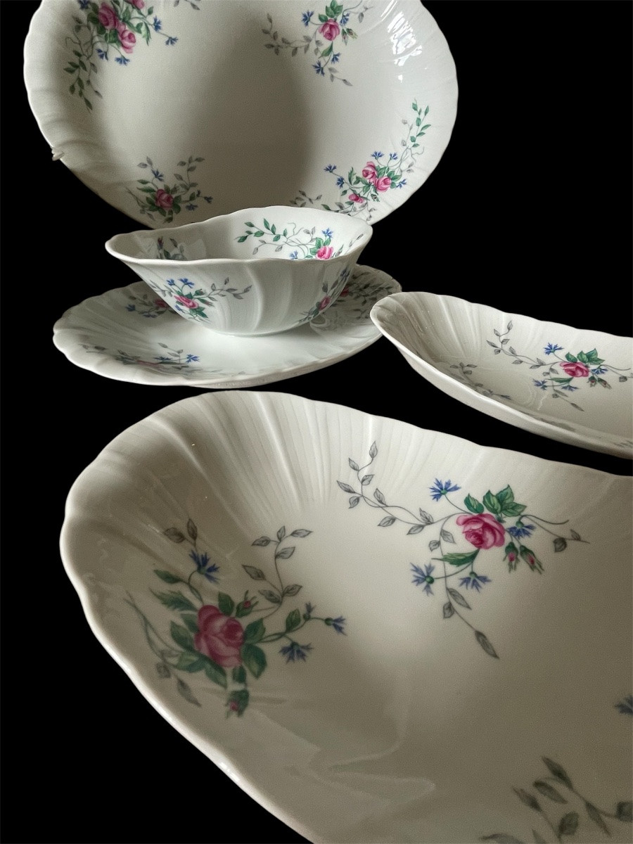 SERVICE  DE TABLE BERNARDAUD MODÈLE MIREILLE  EN PORCELAINE  DE LIMOGES   25 PIÈCES -photo-7