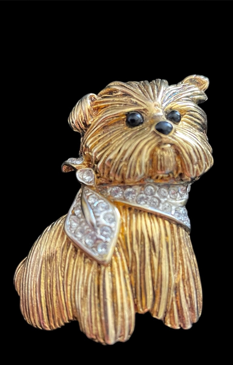 Couture Brooch From Maison Carven, Yorkshire Dog Model  -photo-2