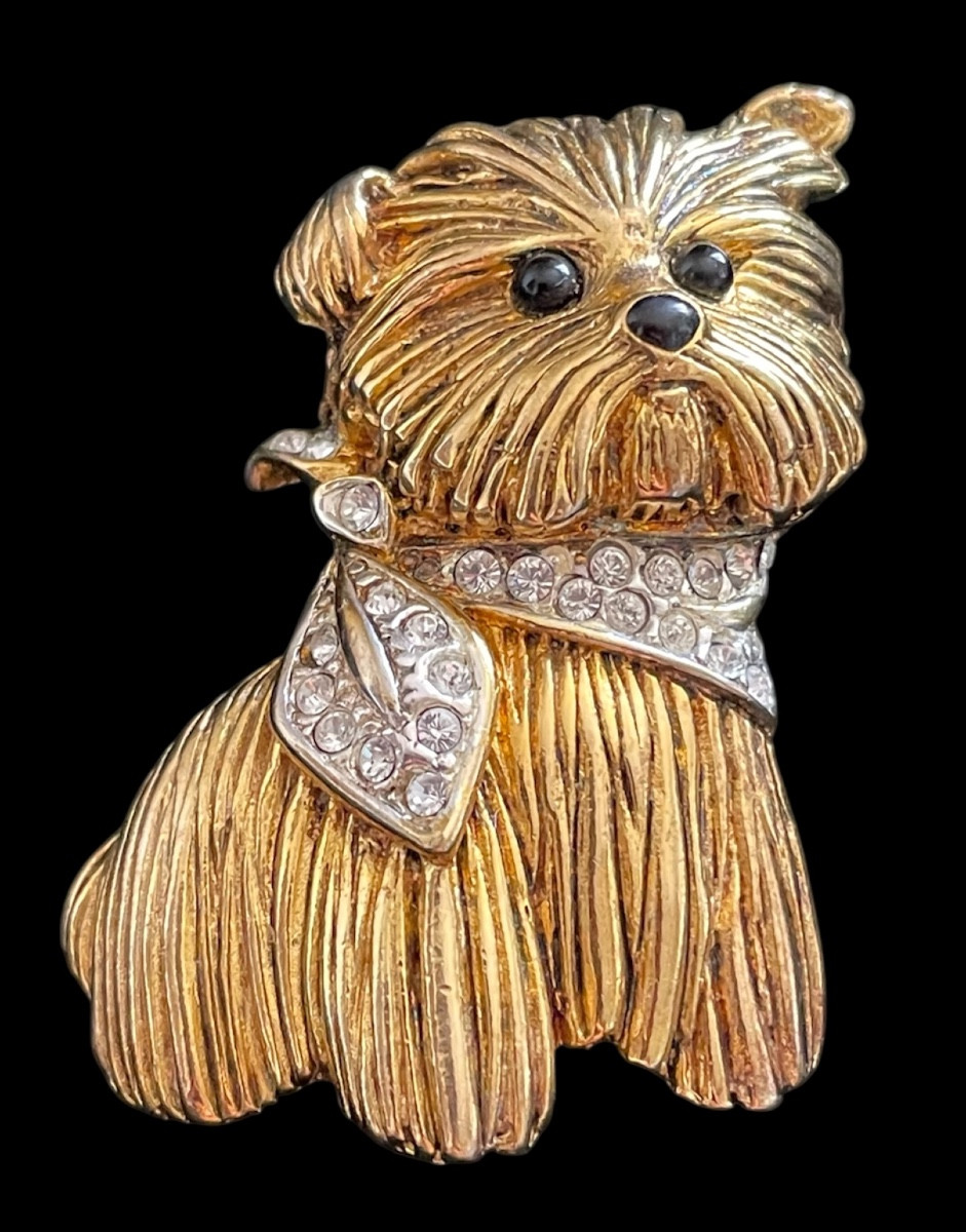 Couture Brooch From Maison Carven, Yorkshire Dog Model  