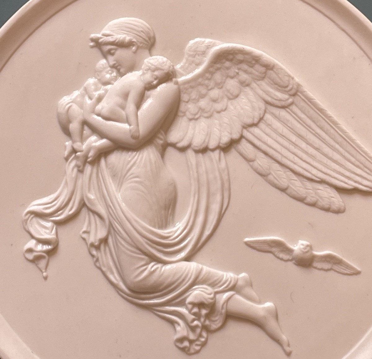 Biscuit Medallion Depicting The Night By Bertel Thorvaldsen Royal Copenhagen Denmark-photo-6