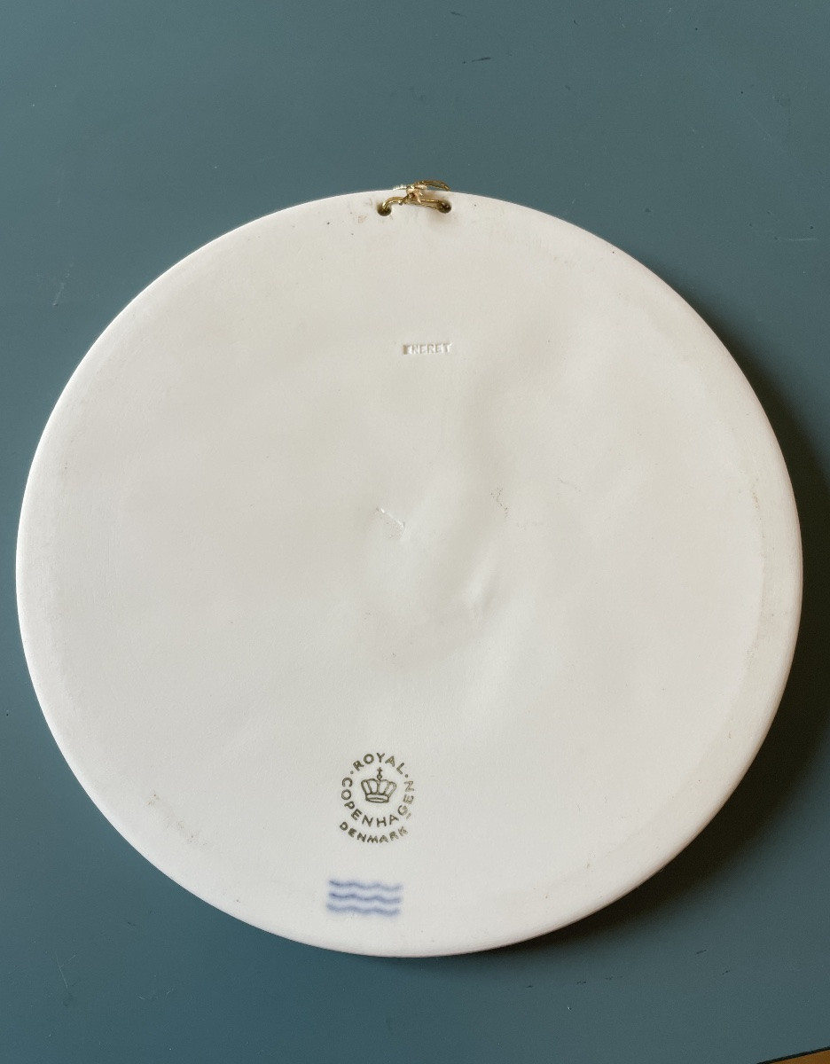 Biscuit Medallion Depicting The Night By Bertel Thorvaldsen Royal Copenhagen Denmark-photo-7