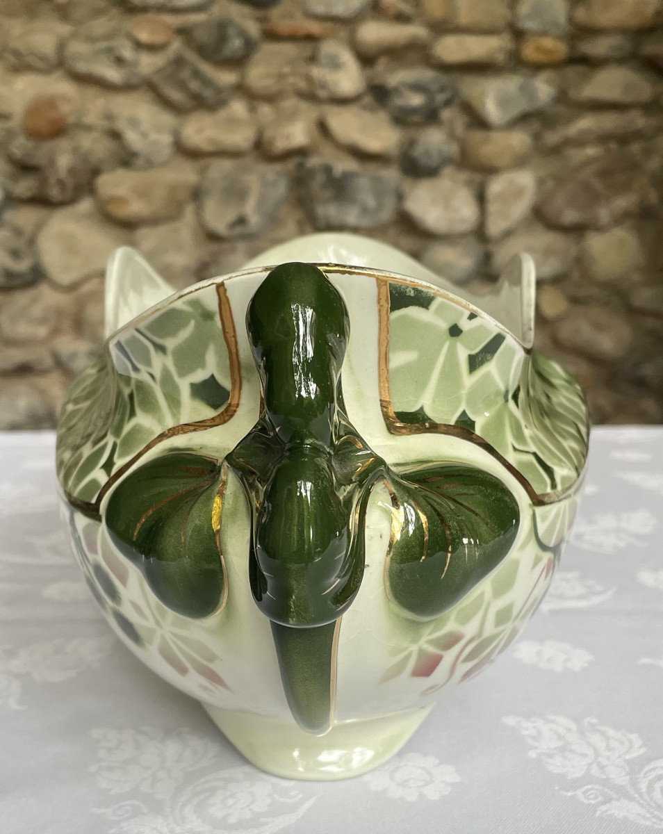 Art Nouveau Luneville Earthenware Planter By Keller And Guerin 1900-photo-2