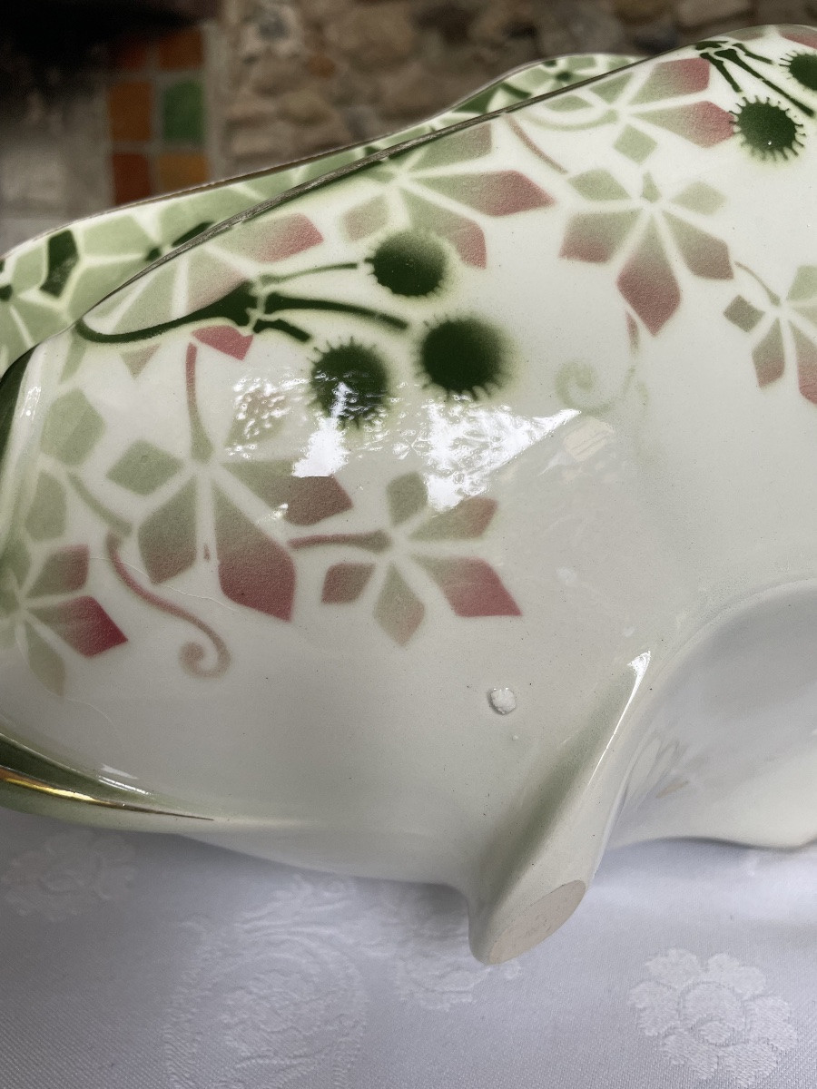 Art Nouveau Luneville Earthenware Planter By Keller And Guerin 1900-photo-5