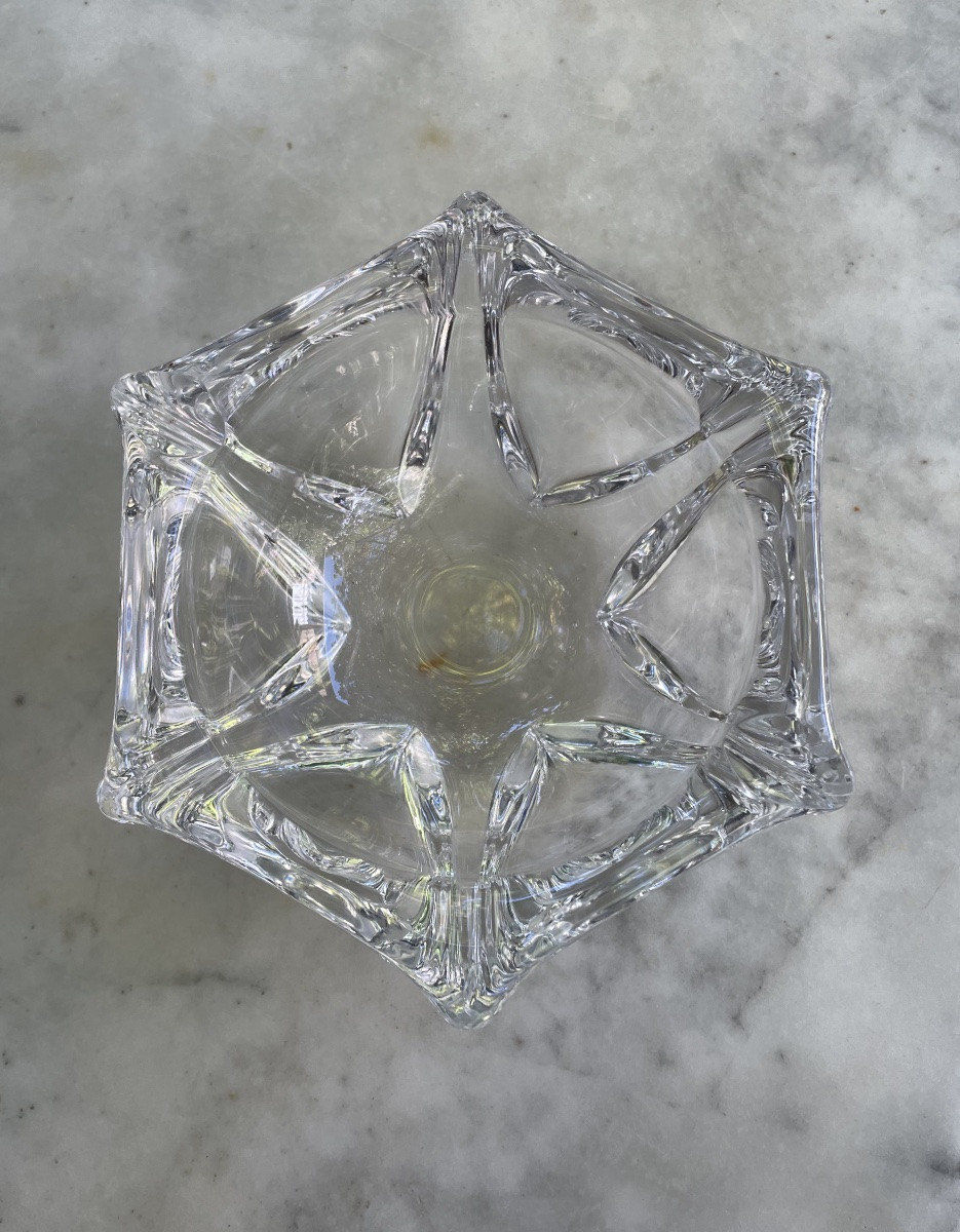 CENDRIER OU VIDE-POCHE  DAUM EN CRISTAL TRANSPARENT  ANNÉES 1950 -1960  DAUM FRANCE -photo-3