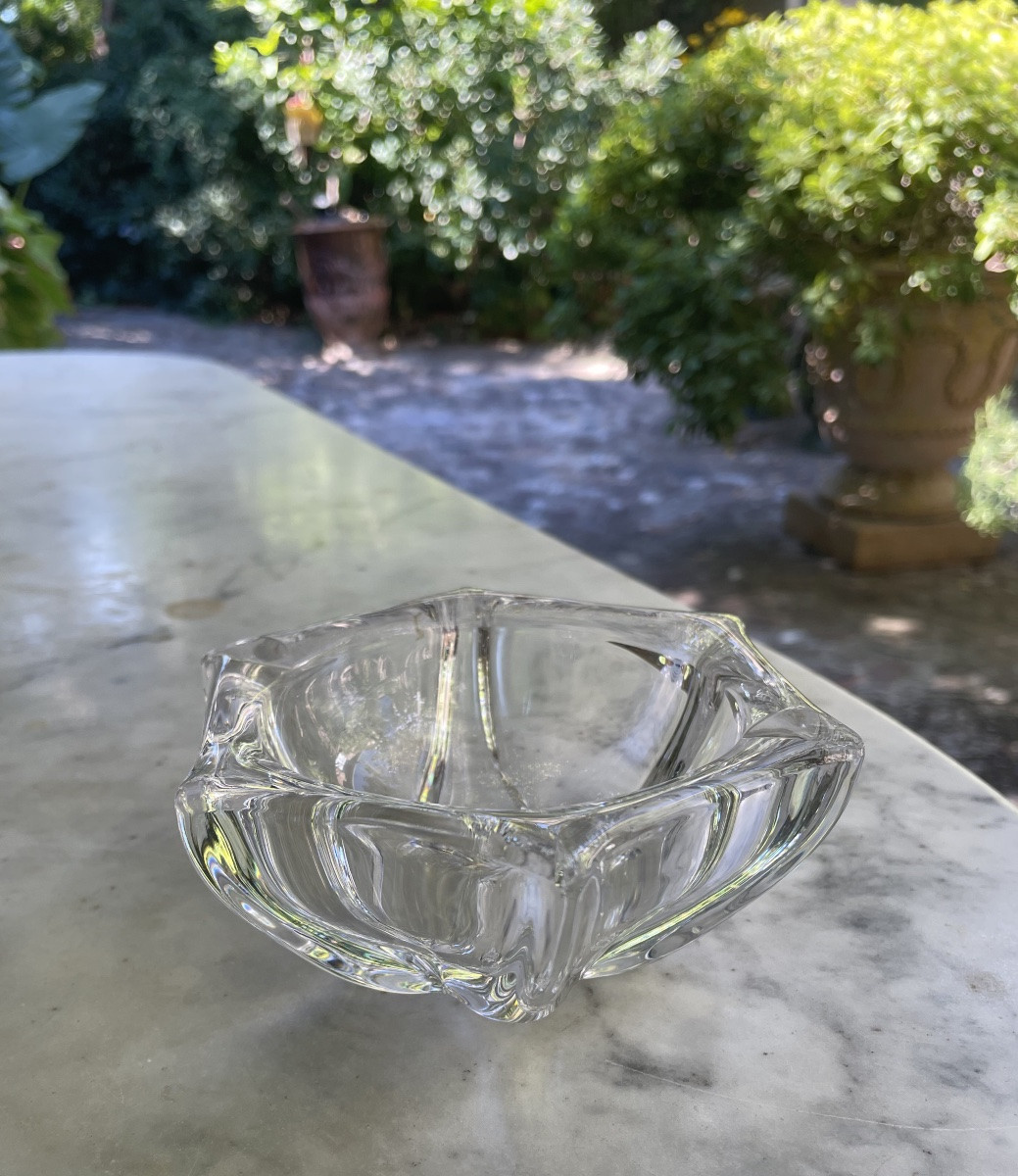 CENDRIER OU VIDE-POCHE  DAUM EN CRISTAL TRANSPARENT  ANNÉES 1950 -1960  DAUM FRANCE -photo-3