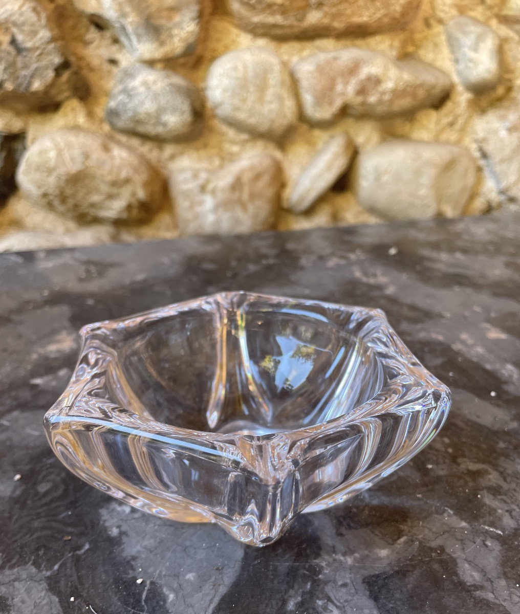 CENDRIER OU VIDE-POCHE  DAUM EN CRISTAL TRANSPARENT  ANNÉES 1950 -1960  DAUM FRANCE -photo-5