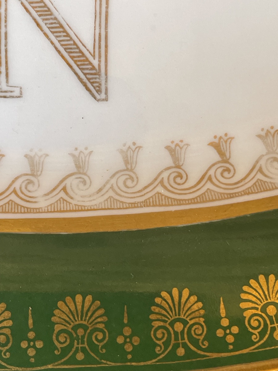 RAVIERS EN PORCELAINE AU CHIFFRE DE NAPOLÉON III  COURONNE IMPÉRIALE  TAMPON COMPIÈGNE -photo-7