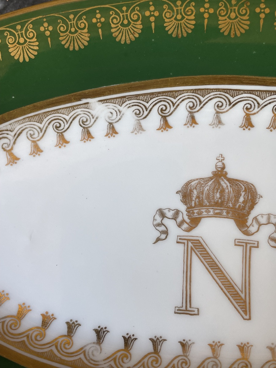 RAVIERS EN PORCELAINE AU CHIFFRE DE NAPOLÉON III  COURONNE IMPÉRIALE  TAMPON COMPIÈGNE -photo-8