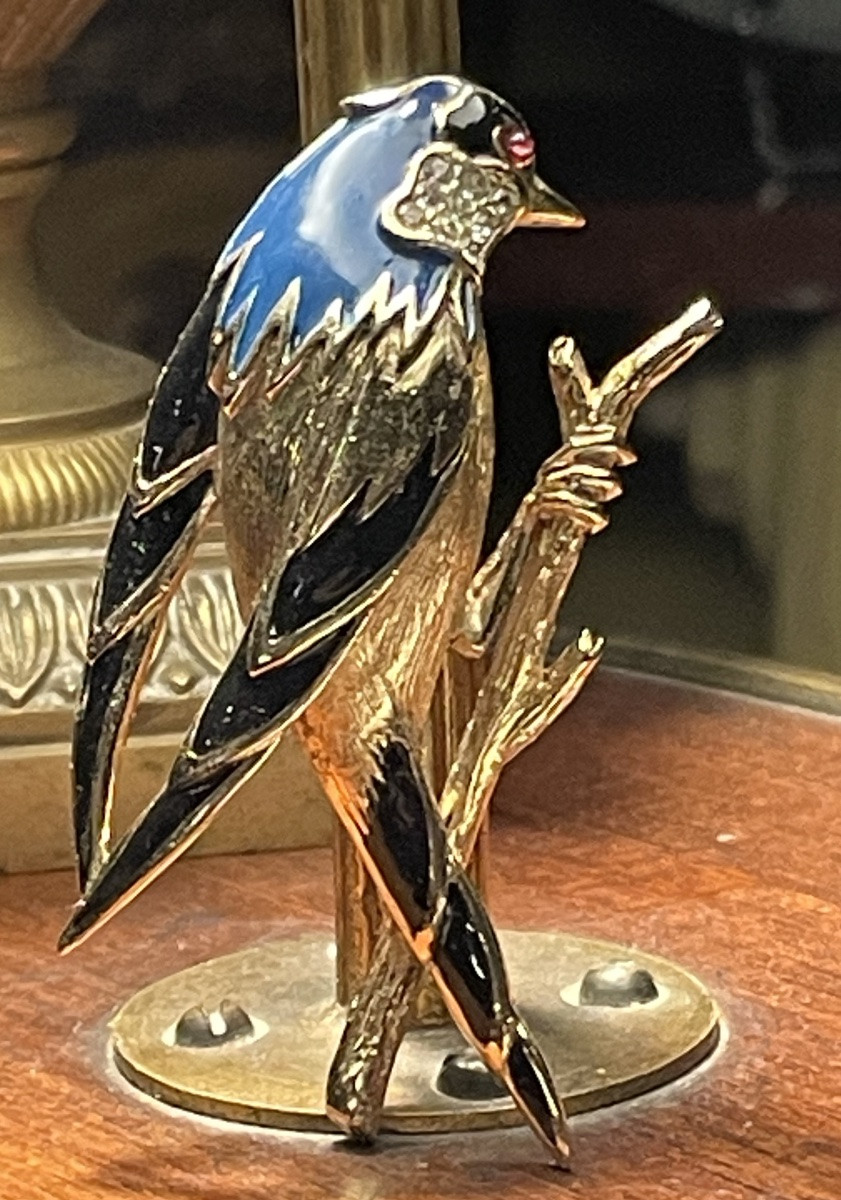 BROCHE COUTURE DE LA MAISON CARVEN MODÈLE OISEAU BRANCHÉ-photo-2