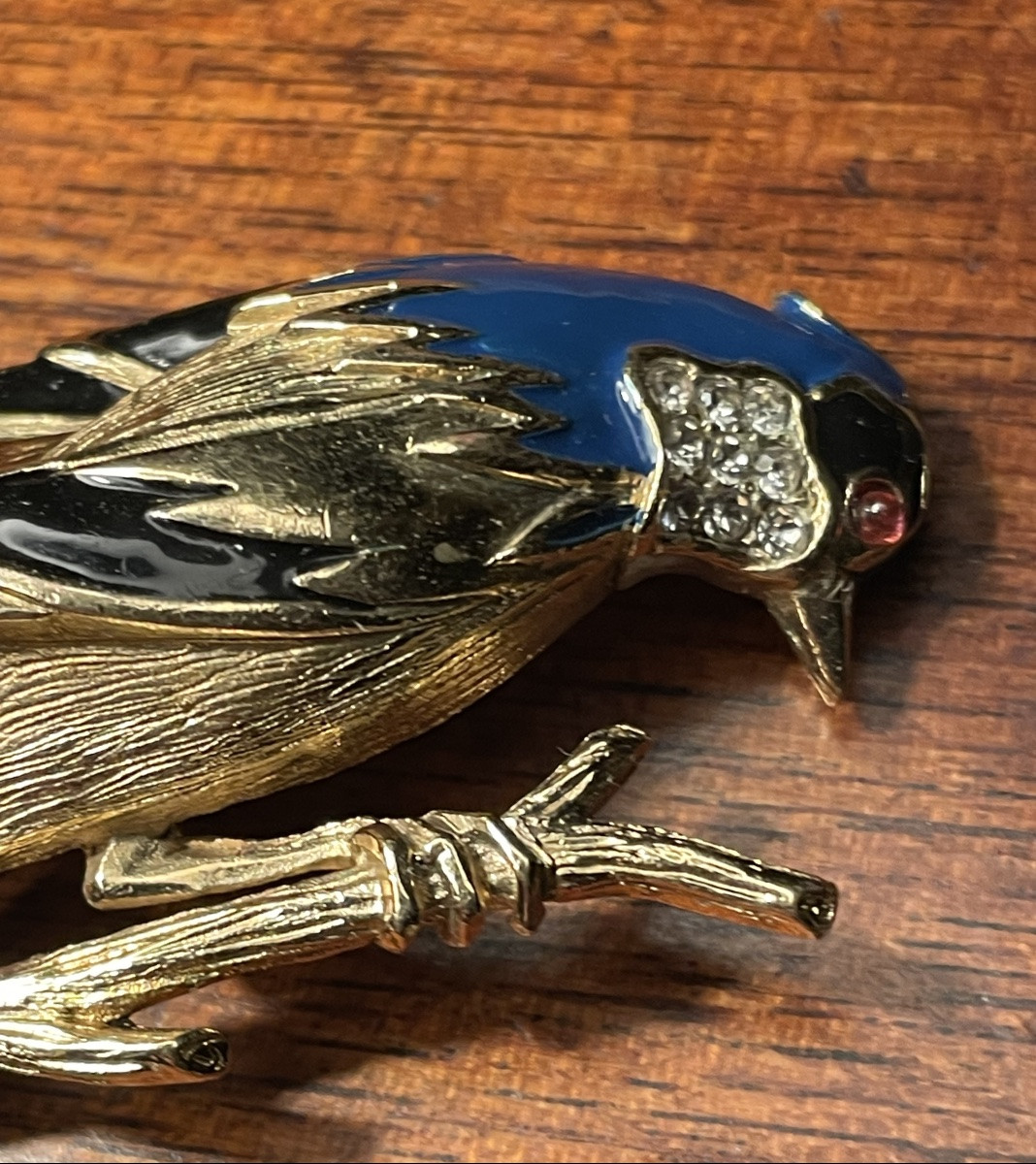 BROCHE COUTURE DE LA MAISON CARVEN MODÈLE OISEAU BRANCHÉ-photo-3