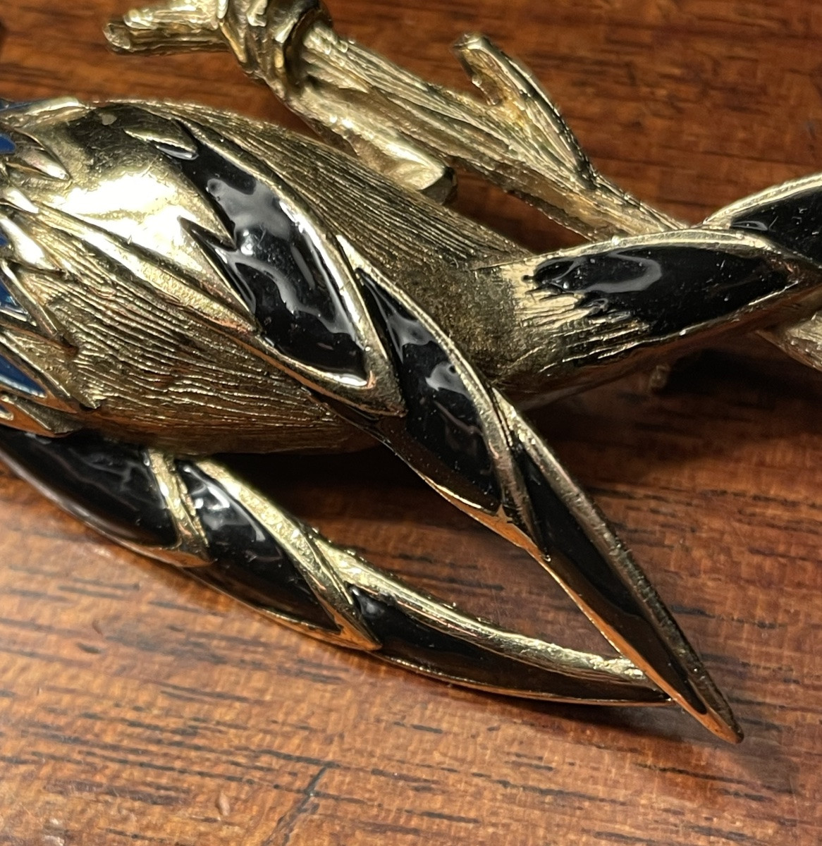 BROCHE COUTURE DE LA MAISON CARVEN MODÈLE OISEAU BRANCHÉ-photo-2