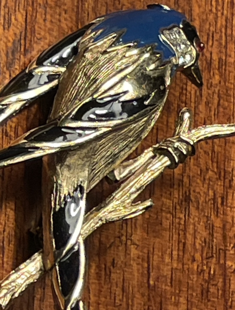 BROCHE COUTURE DE LA MAISON CARVEN MODÈLE OISEAU BRANCHÉ-photo-7