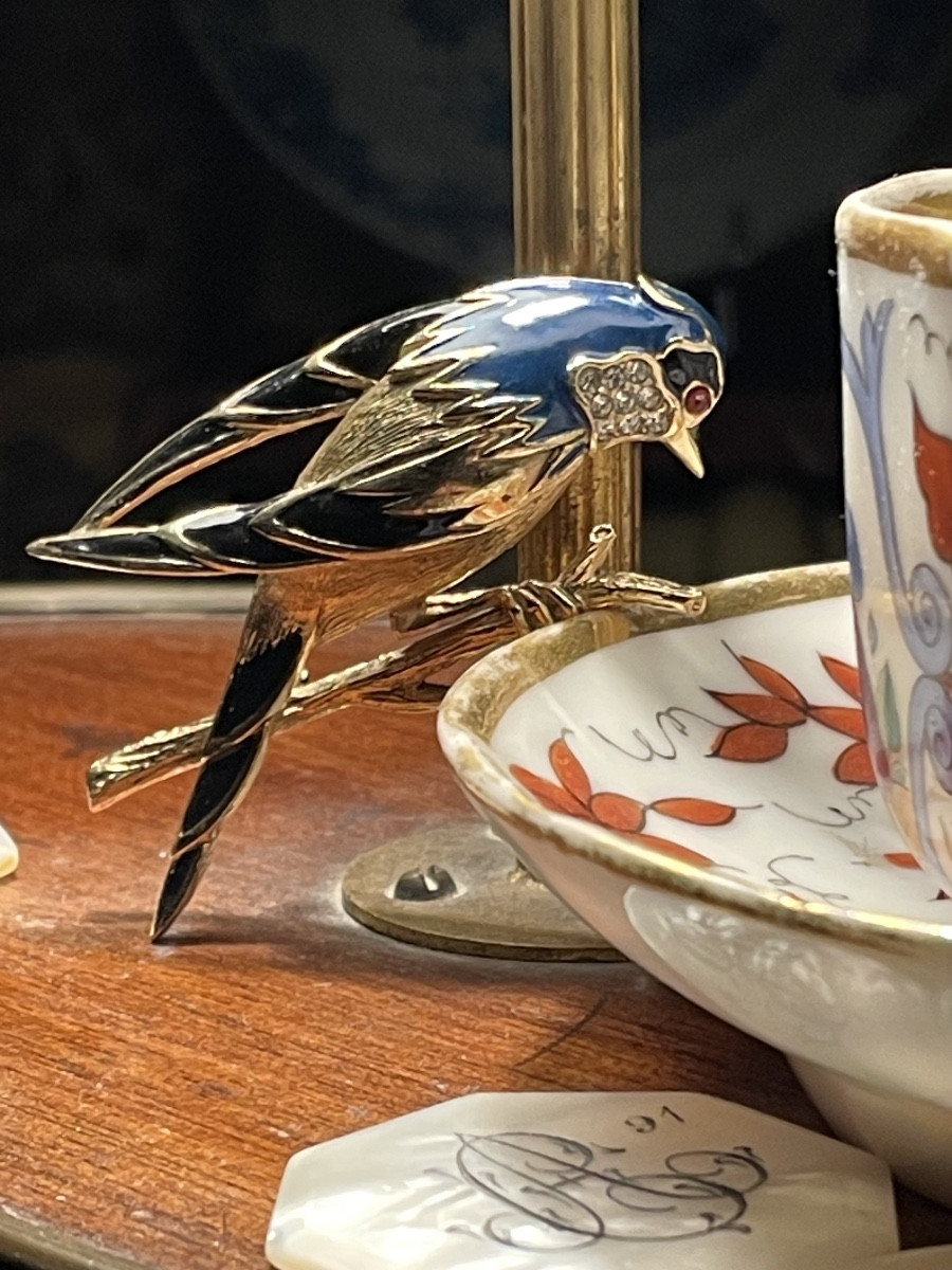 BROCHE COUTURE DE LA MAISON CARVEN MODÈLE OISEAU BRANCHÉ