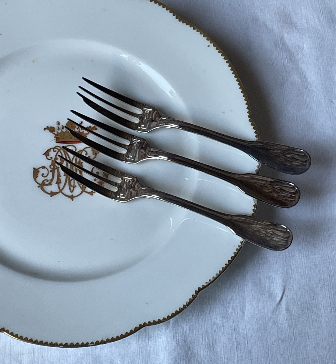 Christofle House 109 Piece Cutlery Set Versailles Model In Silver-plated Metal Silverware-photo-2