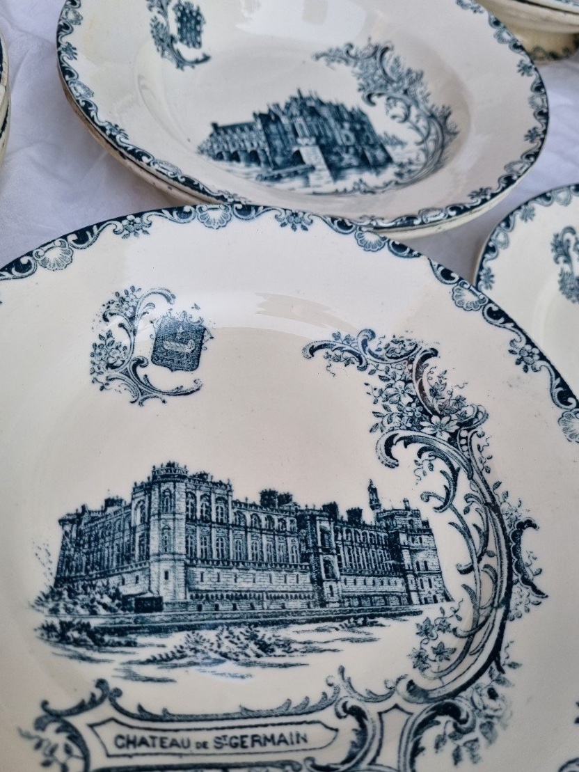 Clairefontaine Earthenware Tableware, Châteaux Pattern, Chantilly Chambord Tableware -photo-7