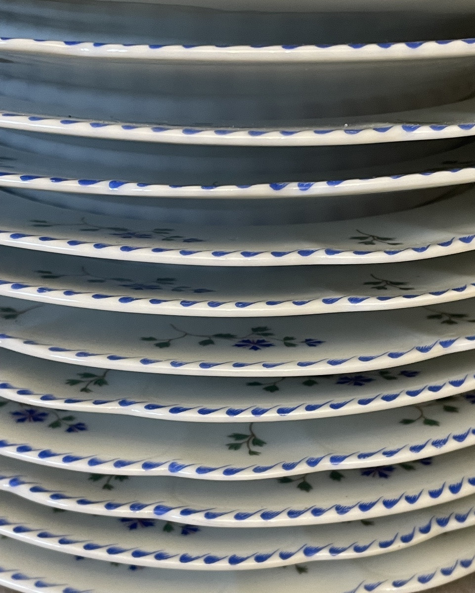 Haviland Tableware, Blueberry Pattern, Mozart Shape, Limoges Porcelain -photo-3