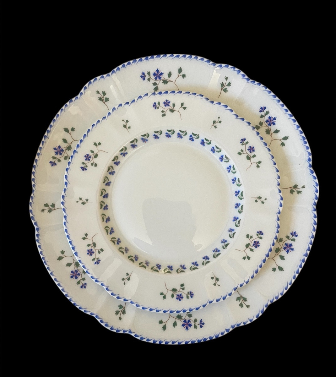 Haviland Tableware, Blueberry Pattern, Mozart Shape, Limoges Porcelain -photo-4