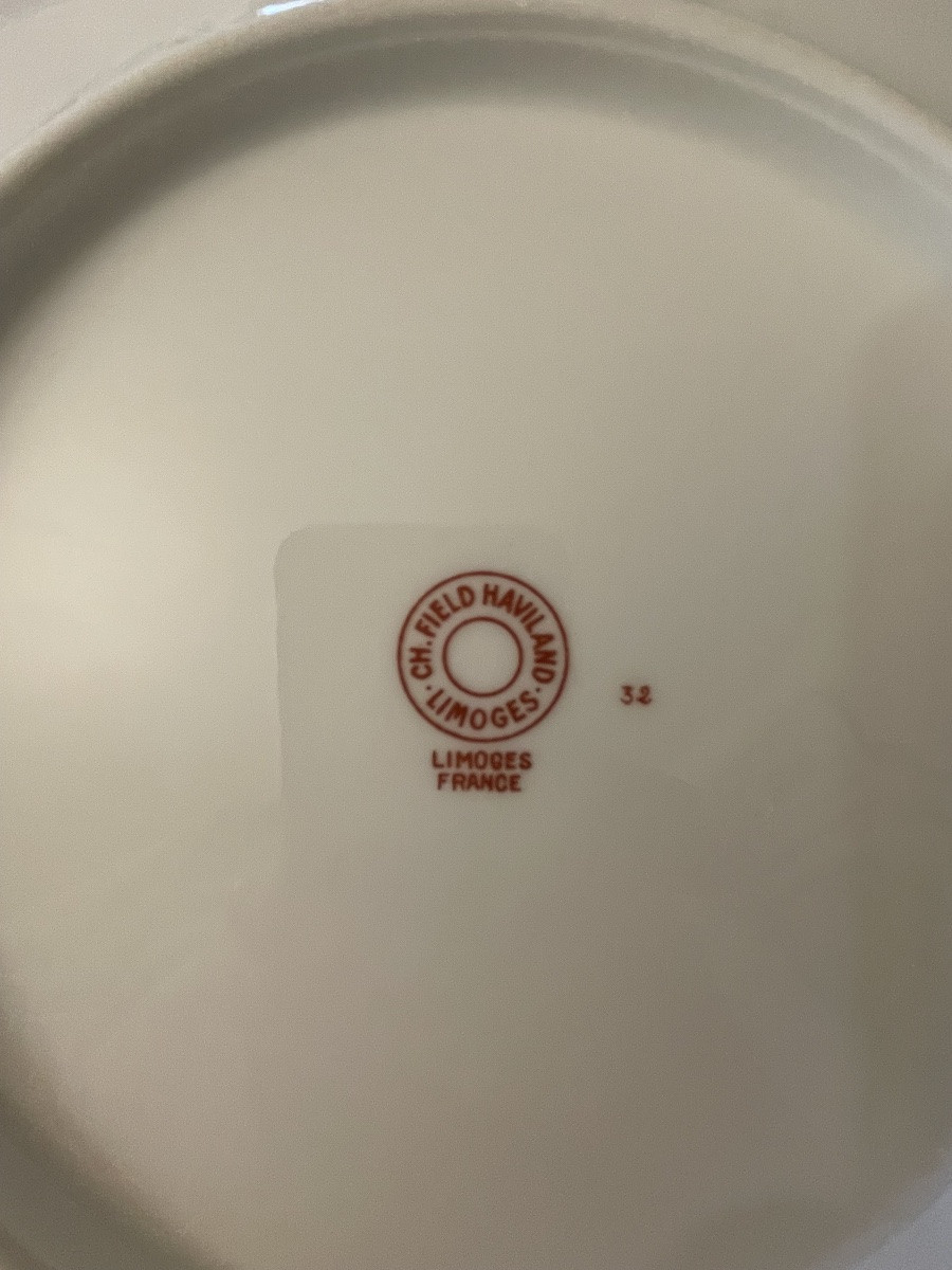 Haviland Tableware, Blueberry Pattern, Mozart Shape, Limoges Porcelain -photo-7