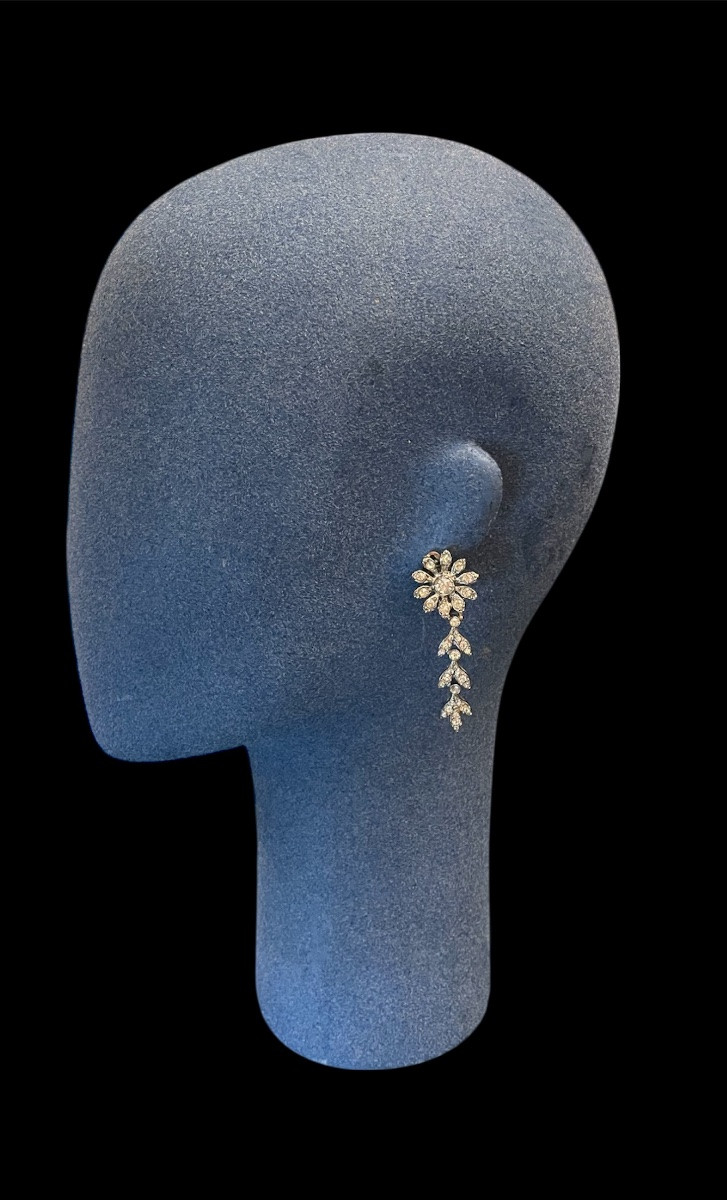 PAIRE DE CLIPS COUTURE SONIA RYKIEL STRASS BIJOUX COUTURE VINTAGE -photo-1