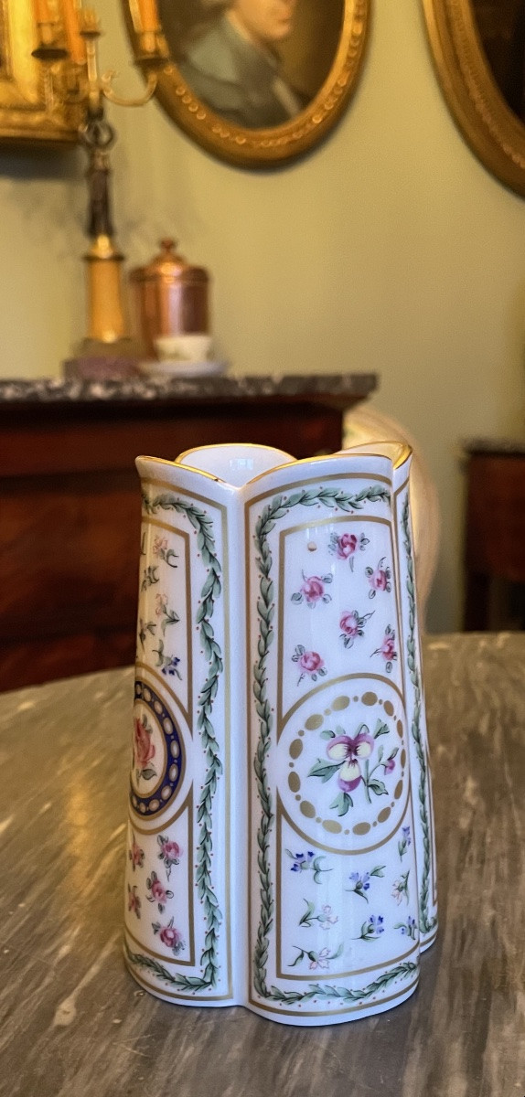 Haviland House Vase, Louveciennes Model, Limoges Porcelain, Marie Antoinette Decoration-photo-1