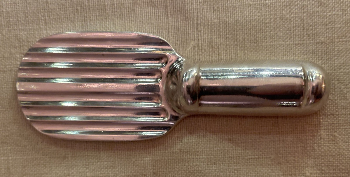 Set Of 6 Knife Rests From The Christofle House By Luc Lanel, Racket Ondulation Model, 1930-photo-2