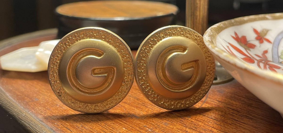 Clip-on Earrings From The Maison Grès Collection In Vintage Gold-tone Metal. Couture Jewelry.-photo-7