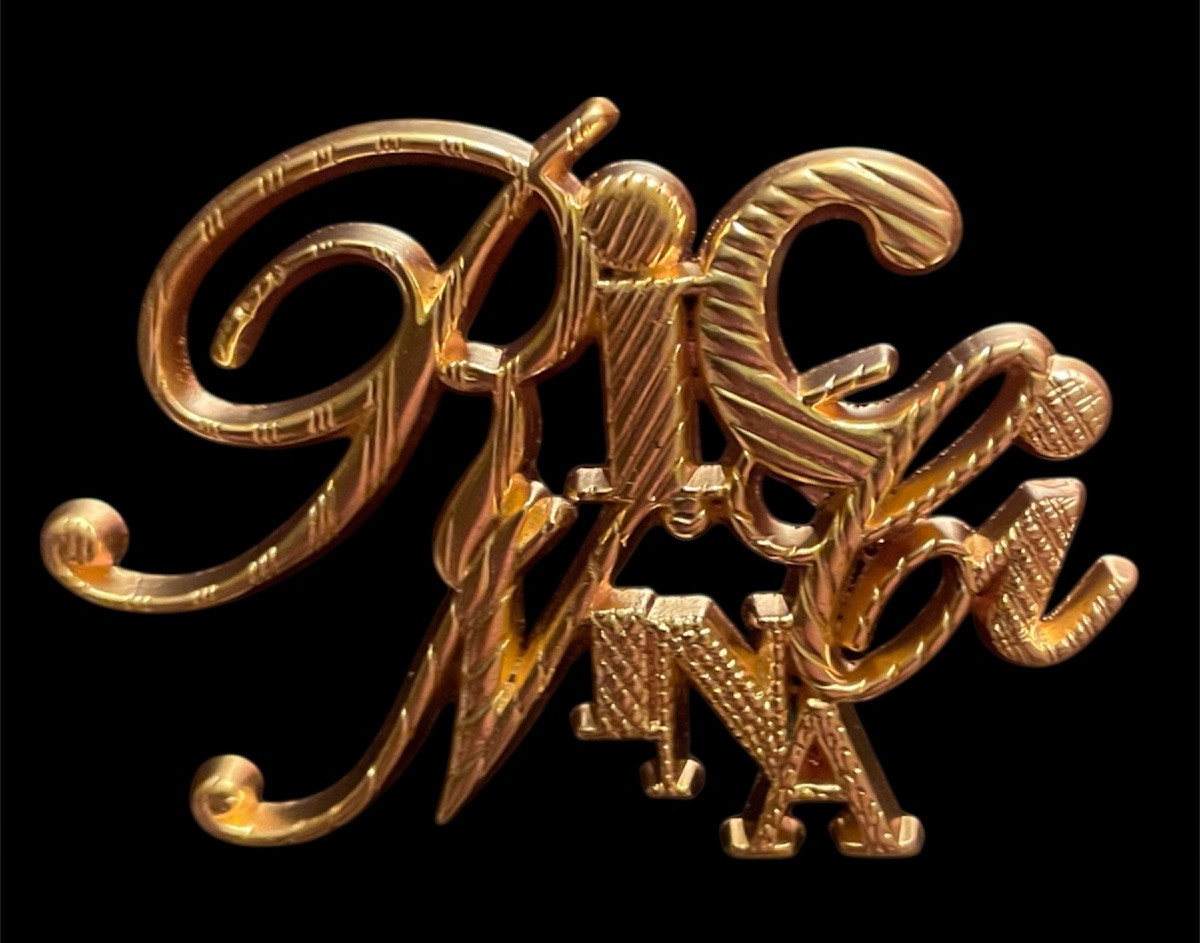 BROCHE DE LA MAISON  NINA RICCI EN MÉTAL DORÉ  VINTAGE BIJOUX COUTURE-photo-2