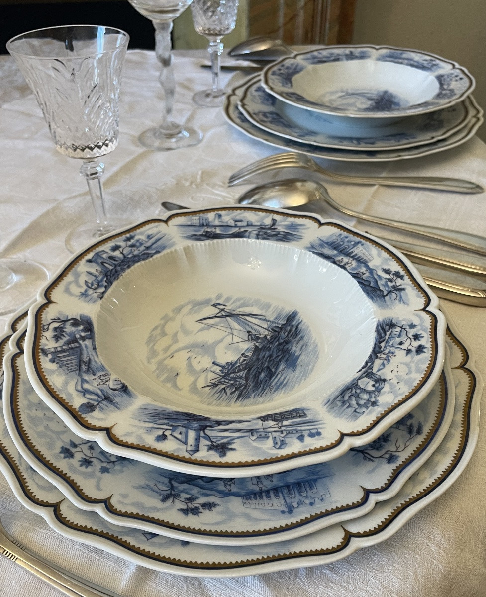 Maison Haviland Colisée Model 47-piece Dinnerware Limoges Porcelain France-photo-5