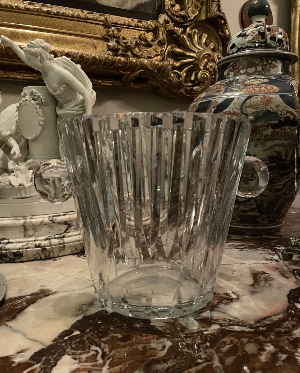 Champagne Bucket From The Baccarat Crystal Works, France. -photo-4