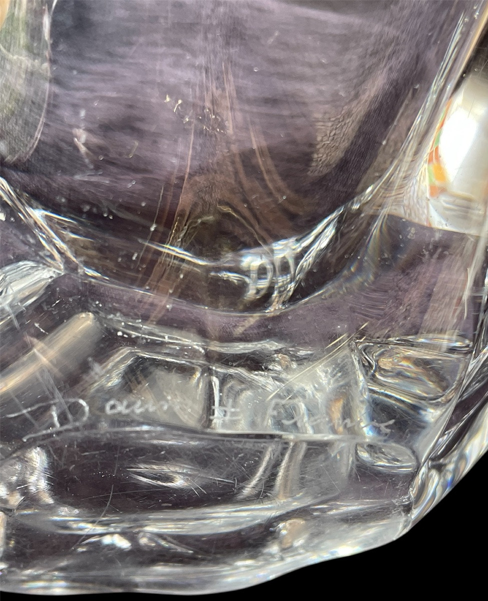 Daum Star Bowl In Clear Crystal, 1950s-1960s, Daum Cross Of Lorraine, France -photo-4