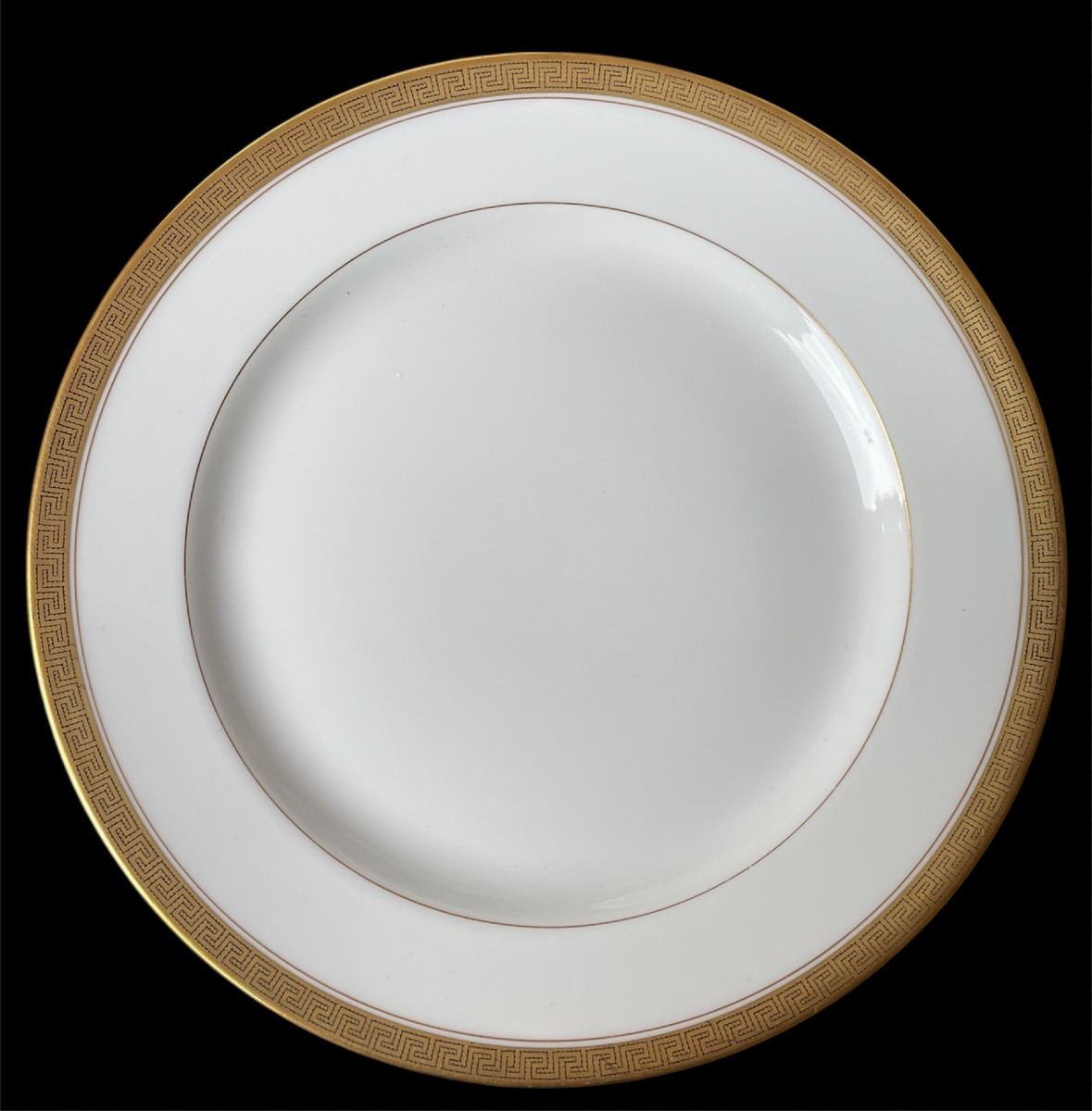 Limoges Porcelain Dinner Service By Maison Vignaud, With A Gilded Greek Geometric Frieze-photo-4