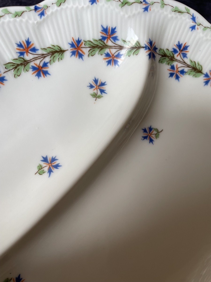 12 ASSIETTES À ASPERGES THÉODORE HAVILAND MODÈLE  AUX BLEUETS   PORCELAINE DE LIMOGES  BARBEAUX-photo-7