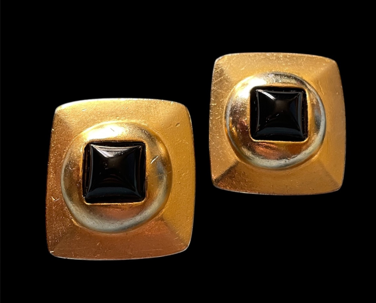 PAIRE DE BOUCLES D'OREILLES CLIPS DE LA MAISON TORRENTE PARIS BIJOUX COUTURE -photo-2