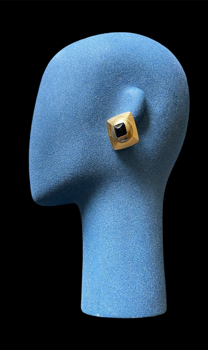 PAIRE DE BOUCLES D'OREILLES CLIPS DE LA MAISON TORRENTE PARIS BIJOUX COUTURE -photo-3