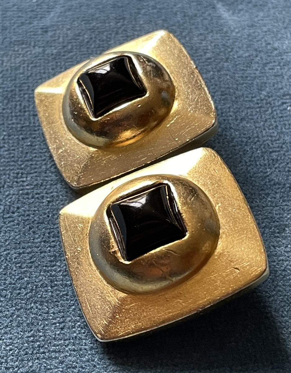 PAIRE DE BOUCLES D'OREILLES CLIPS DE LA MAISON TORRENTE PARIS BIJOUX COUTURE -photo-2