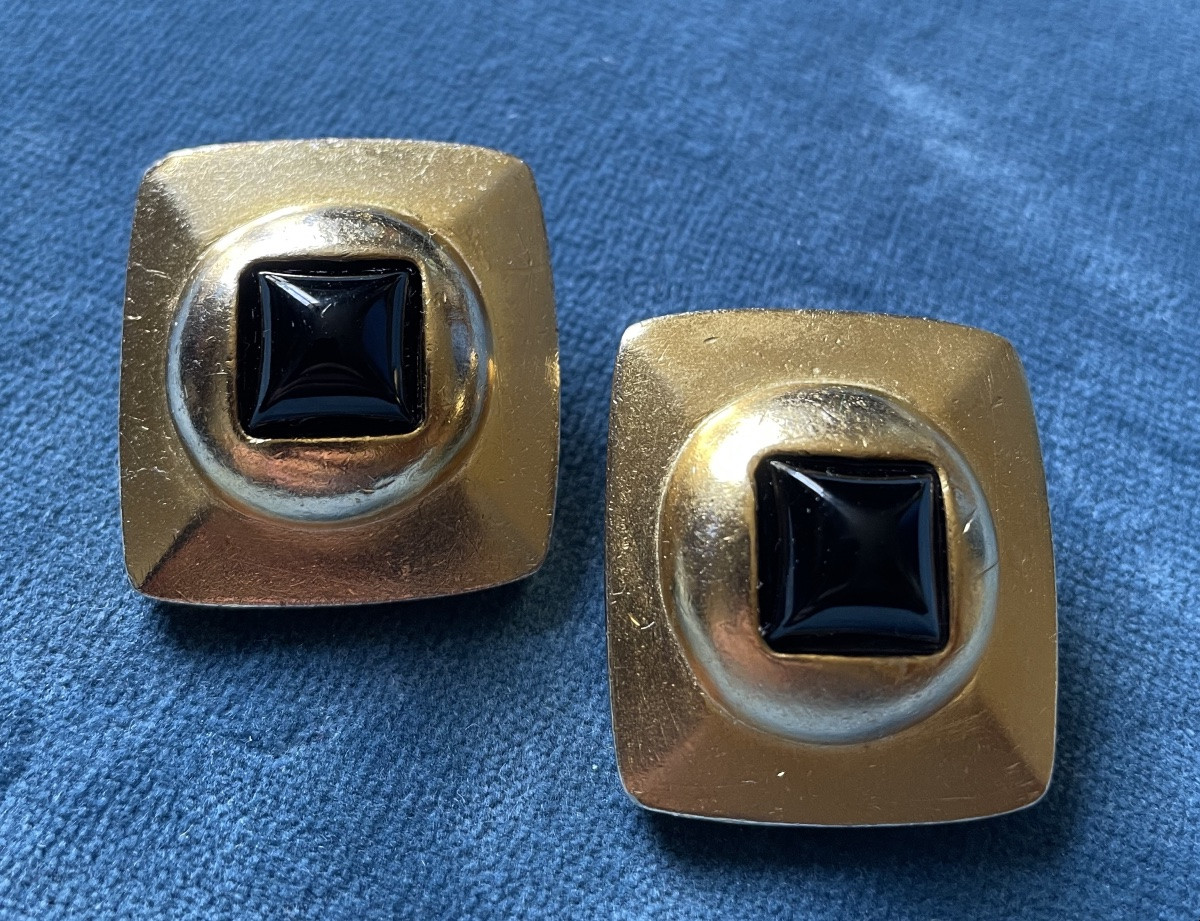 PAIRE DE BOUCLES D'OREILLES CLIPS DE LA MAISON TORRENTE PARIS BIJOUX COUTURE -photo-6
